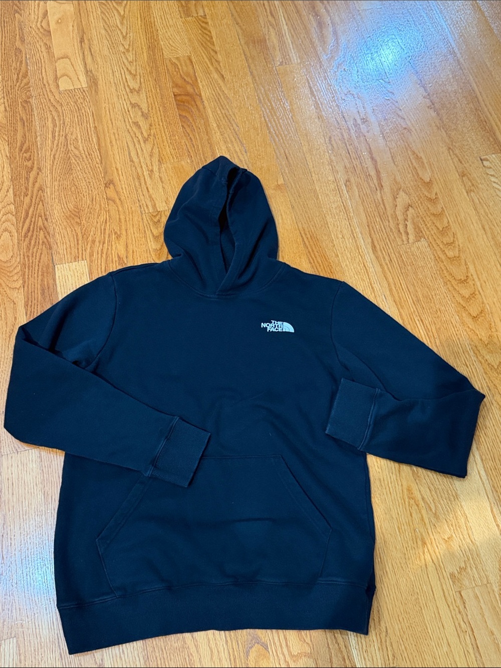 The North Face Black Kids Pullover Hoodie with White Logo